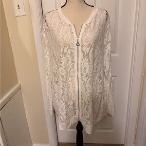 Rebels Elegant White Lace Top